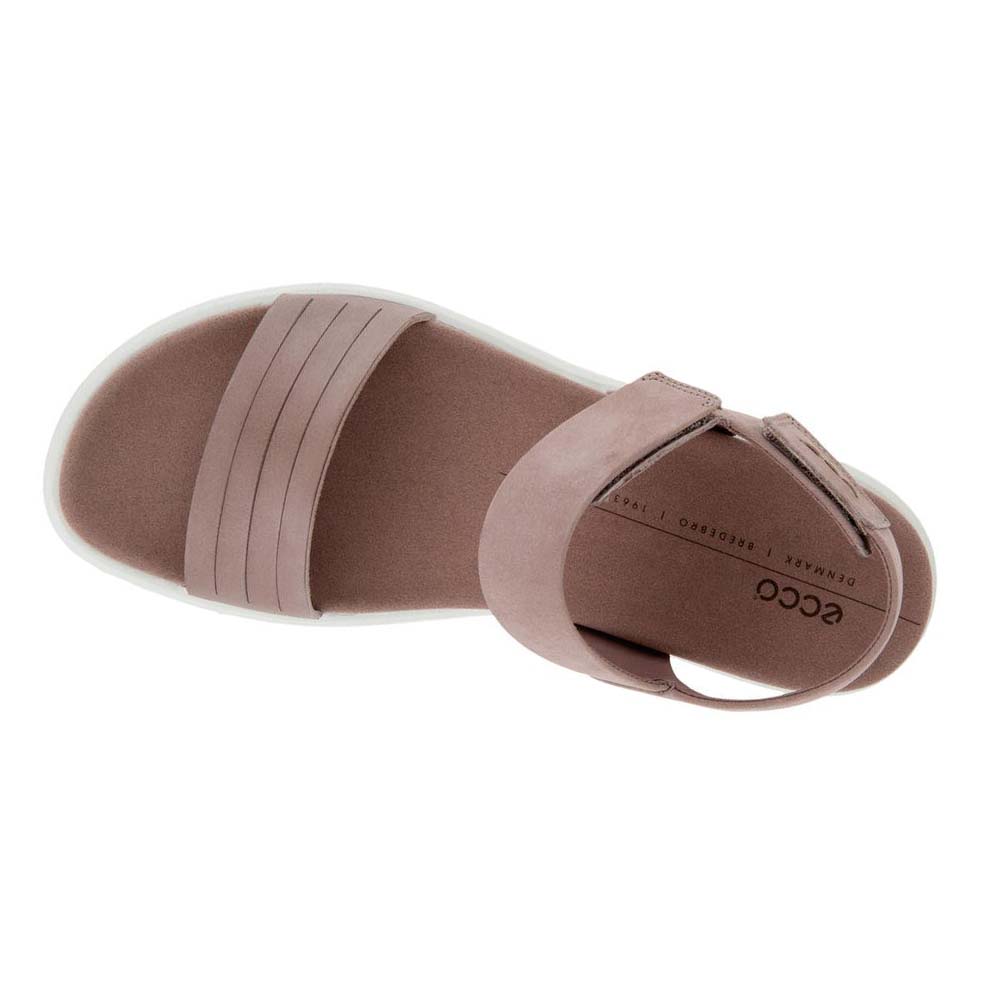 Women's Ecco Flowt Flat Sandals Pink | Canada 180GSO